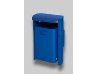 Afvalbak 40 Liter Wand/Paal Dak Blauw