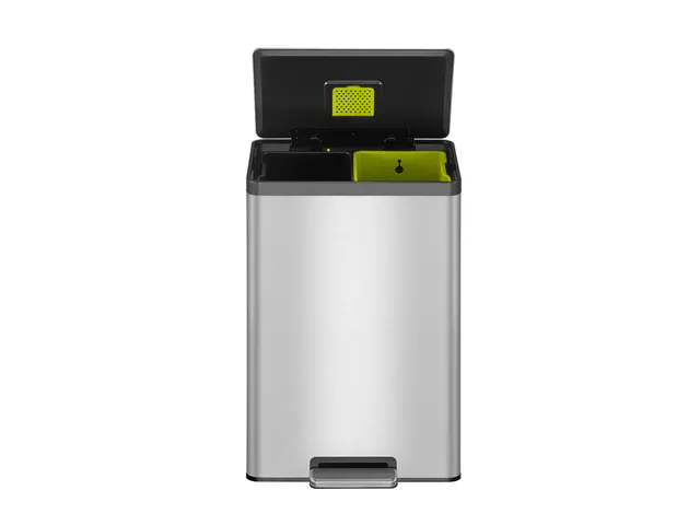 Ecocasa Ii Recycling Pedaalemmer Mat RVS 20 Liter + 20 Liter