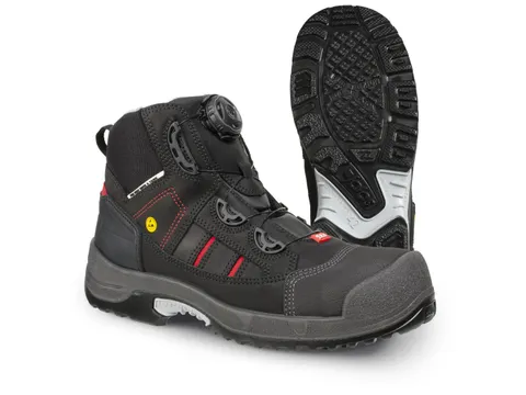 Jalas 1718 Zenit Easyroll S3 veiligheidsschoenen SRC zwart/rood 45