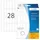 HERMA 10605 Verwijderbare universele etiketten 13x40mm Wit 672 stuks