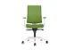 chaise de bureau pivotante,Mécan. synchrone,a. accoudoirs,assise vert