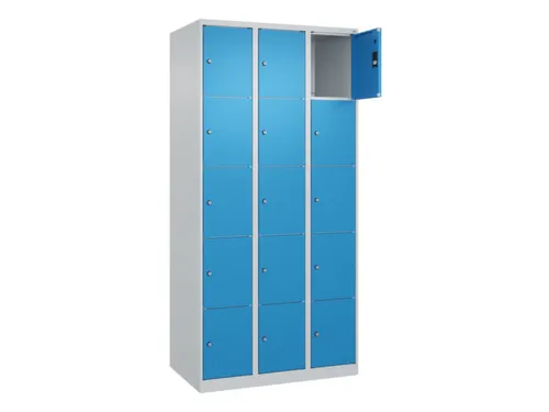 lockerkast,HxBxD 1850x900x500mm,3x5vakken,vak B 300mm,cil.-slot