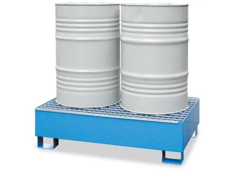 Opvangbak Staal Bxdxh 1250X820X340Mm Voor 2X200L Vaten Blauw