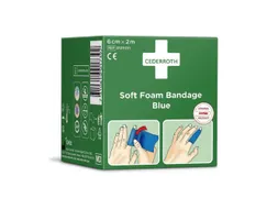 Cederroth 51011011 Soft Foam Bandage Blauw 6cmx2m 20 stuks