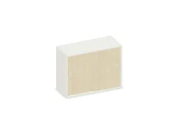 schuifdeurkast,HxBxD 770x1000x430mm,decor romp wit,decor front esdoorn