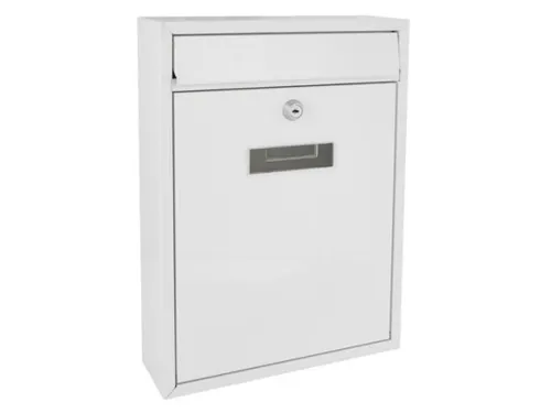 Brievenbus Ibiza Wit met naamplaatje incl. 2 sleutels 36x26x8cm