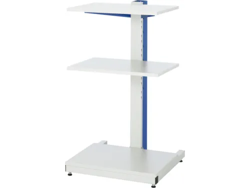 pc-station,HxBxD 1140x650x650mm,3legb.,niveaus lichtgrijs