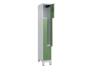 Z-garderobekast,HxBxD 1950x300x500mm,vak B 150/300mm,cil.-slot,voeten - 2