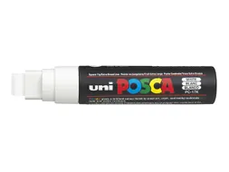 Verfstift Posca PC17K Extra Brede punt 15mm rechthoek Wit