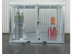 gasflessendepot,v. 104xØ 230mm fles,HxBxD 2260x3135x2170mm,m. deksel