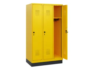 schoollocker,HxBxD 1630x900x500mm,3vak,vak B 300mm,draaigrendel,sokkel - 1