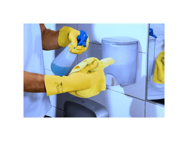 Mapa Vital 124 latex handschoenen, geel, maat 7, small, 10 paar