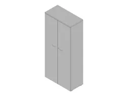 Kantoorkast Romp Aluminium Front Grijs bxdxh 900x450x2000mm