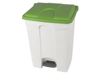 pedaalemmer,1x70l,HxBxD 673x495x412mm,romp PP wit,deksel PP groen - 1