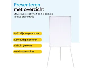 BRASQ Flipover Basic 70x100cm Magnetisch Aluminum met accessoires - 4