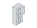 dubbeldekse locker,HxBxD 1850x900x500mm,3x2vak.,vak B 300mm,cil.-slot