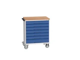 gereedschapswagen 980x800x600mm multiplexblad 7 laden RAL7035+RAL7016 - 3