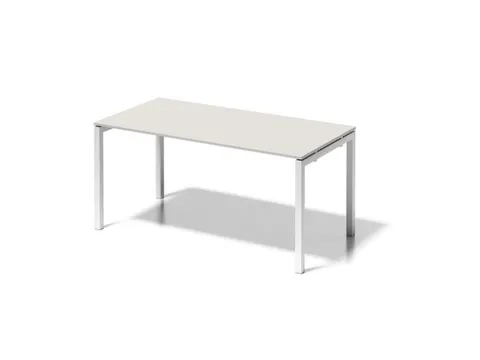 bureau HxBxD 740x1600x800mm blad grijswit 4-voeten verkeerswit