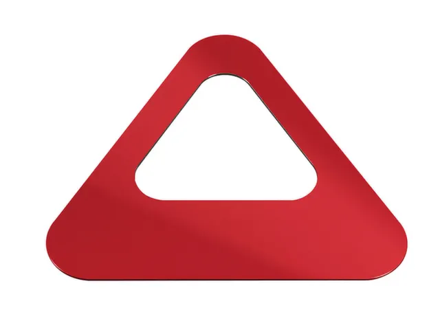 Oplegdeksel,V. Afvalbak 1X60L,Driehoekig,1Opening,Staal,Rood