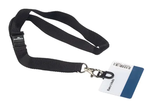 Textielkoord Durable 8187 met card fix zwart