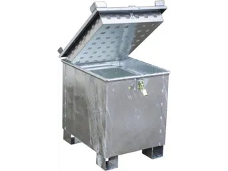 lithium-ion opslagcontainer,90l,HxBxD 750x600x800mm,vuurverzinkt - 2