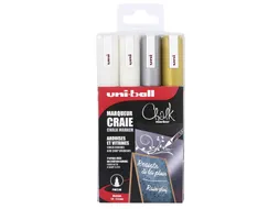 Krijtstift Uni-ball chalk rond 1.8-2.5mm assorti set à 4 stuks