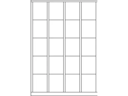 lockerkast,RAL 7035,HxBxD 1850x1200x500mm,4x5vakken,vak B 300mm