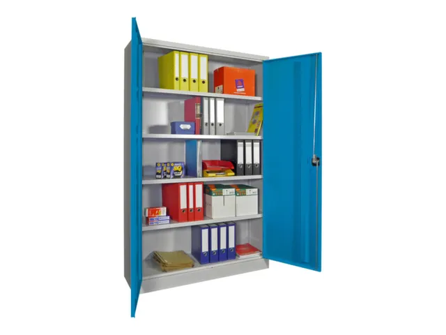 grootvolumekast met openslaande deuren,RAL7035,front RAL5012