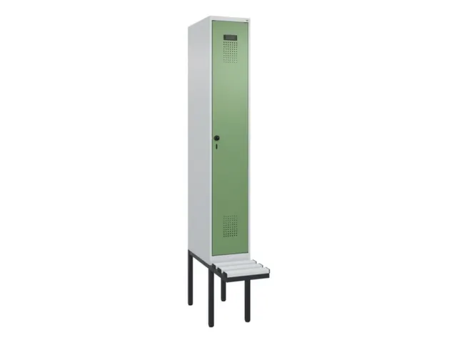 armoire vestiaire avec banc noir et blanc,HxlxP 2120x300x815mm