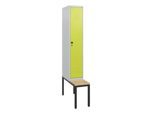 locker met bank,HxBxD 1950x300x815mm,1vak,vak B 300mm,draaigrendel
