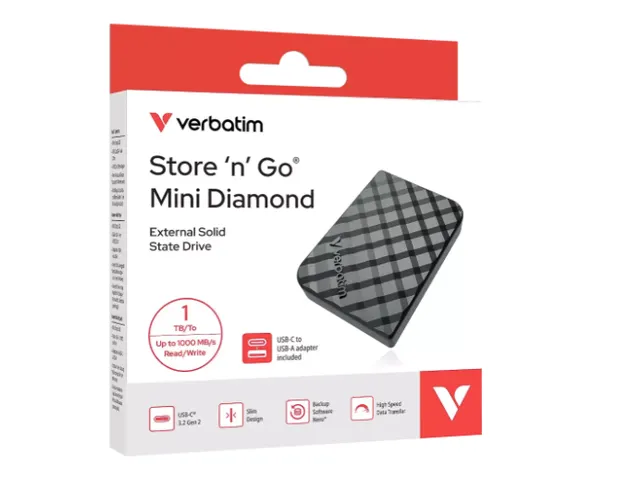 Store'N Go Mini Diamond SSD 1TB 32025 USB-C 3.2 Gen2 external