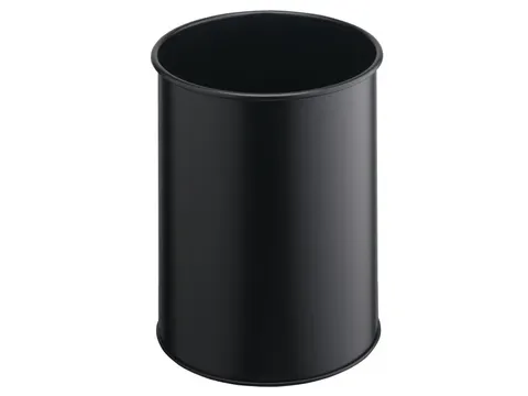 Prullenbak Metaal Rond 15 Liter Zwart