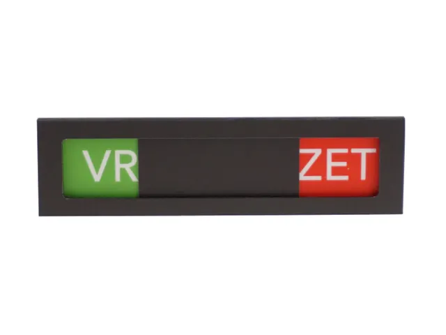 Premium Schuifbord Zwart Vrij Bezet Groen Rood 150x40mm