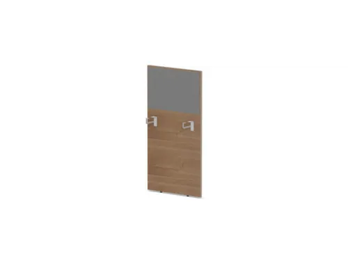 baliepaneel,v. bureau,aanbouw links,B 600mm,NT-cherry,BN8078-grijs