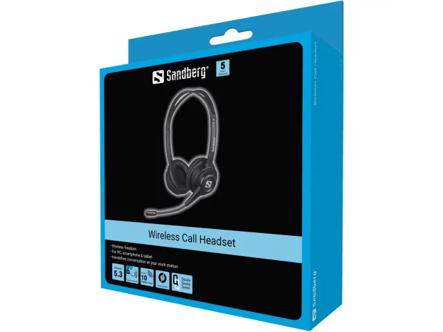 Stereo Call Headset 126-43 draadloos zwart on-ear