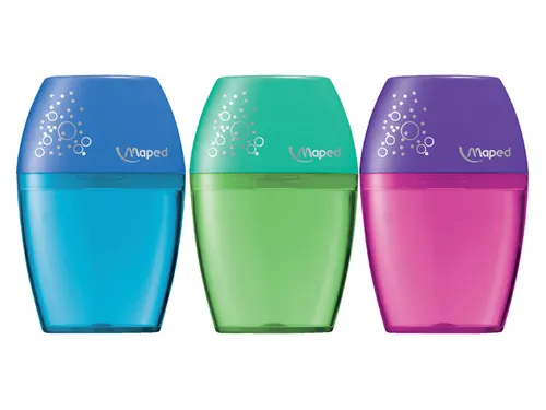 Puntenslijper Maped Shaker 1-gaats display à 25 stuks assorti