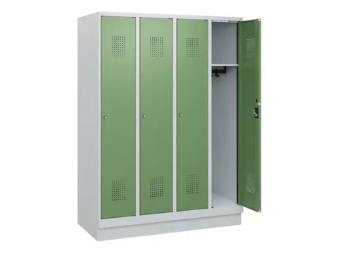 schoollocker,HxBxD 1630x1200x500mm,4vak,vak B 300mm,cil.-slot,sokkel