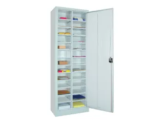 Postsorteerkast 1950x640x400mm 2x13vakken 1deur Ral7035 Front Ral7035 - 1