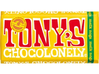 Chocolade Tony's Chocolonely reep 180gr melk noga - 2