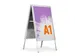 Stoepbord Aluminium Fold Outdooor A1 metaal zilver