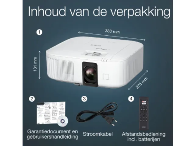 Projector Epson TW6250 4K PRO-UHD-projector Wit