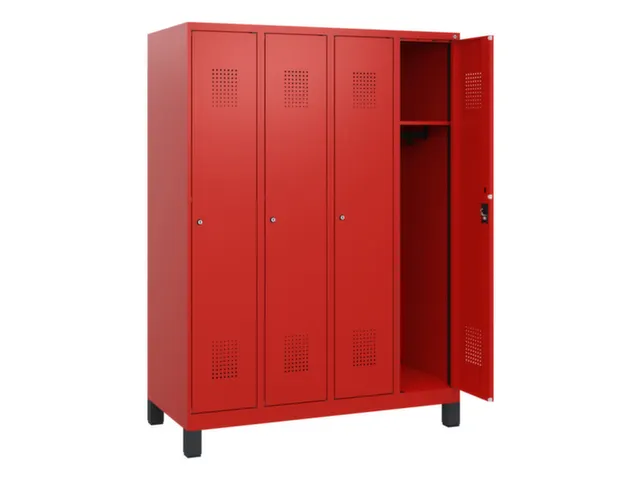 schoollocker,HxBxD 1630x1200x500mm,4vak,vak B 300mm,cil.-slot,voeten