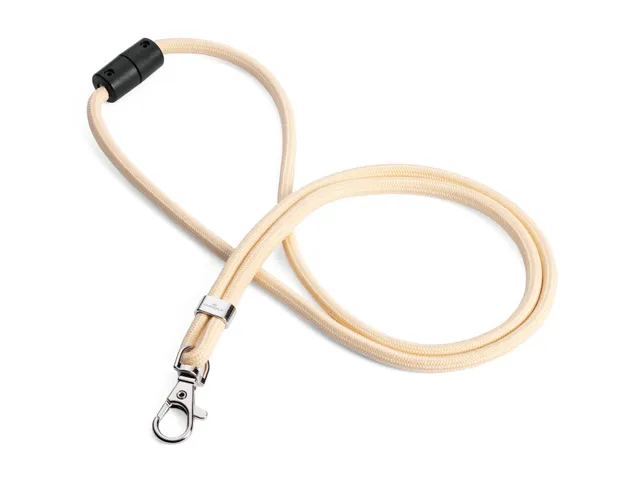 Textielkoord Gerecycled PET Met Karabijnhaak Beige 10 Stuks