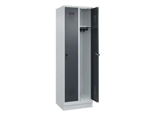 locker,HxBxD 1950x600x500mm,2vak,vak B 300mm,draaigrendel,sokkel - 2