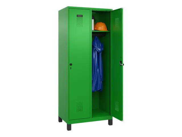 locker,HxBxD 1950x800x500mm,2vak,vak B 400mm,draaigrendel,voeten