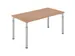 bureau,HxBxD 680-820x1600x800mm,blad notenboom,4voeten zilverkleurig