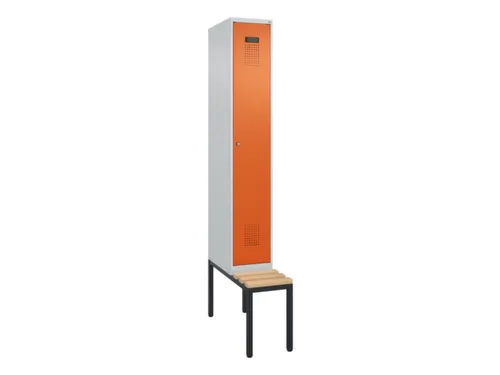 locker met bank,HxBxD 2120x300x815mm,1vak,vak B 300mm,cilinderslot