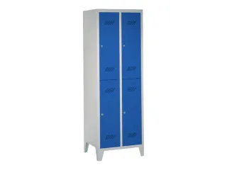 dubbeldekse locker,HxBxD 1850x600x500mm,2x2vak.,RAL7035,front RAL5010 - 2
