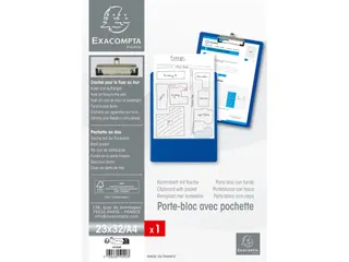 Klemplaat met instee khoes PP A4 blauw - 5