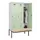 locker met bank,HxBxD 2120x1200x815mm,3vak,vak B 400mm,draaigrendel